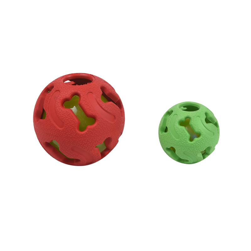 LED colorido de borracha natural para cães mastiga brinquedos para animais de estimação